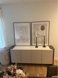 Modern 70” Credenza / Sideboard / Media Console Storage Cabinet