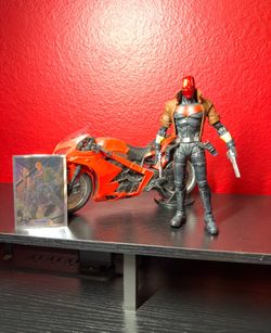 Mcfarlane New 52 Red Hood action figure w/ mcfarlane red hood motorcycle (from the new 52 two pack with nightwing)