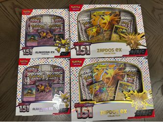 Pokemon 151 Alakazam and Zapdos collection Box