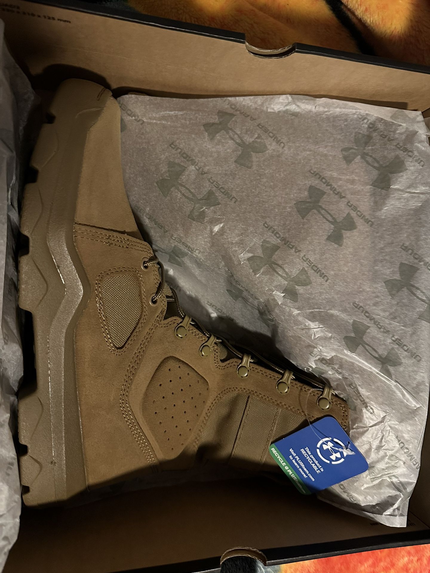 Coyote Brown Military Combat Boots UA Under Armour AR 670-1 Compliant Armour OCP ACU BDU Mens 10.5