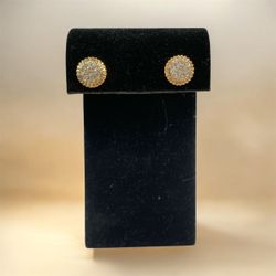 Diamond cluster earrings #32941