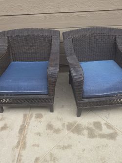 Expensive patio brown wide chairs 450