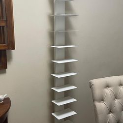 White 14 Tier Metal  Book Case