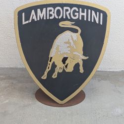 Metal Lamborghini sign