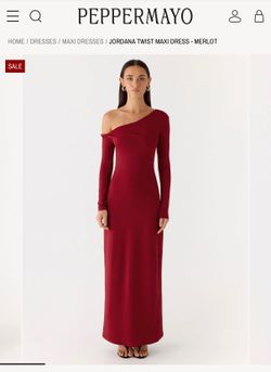 Peppermayo Jordana Twist Maxi Dress in Merlot