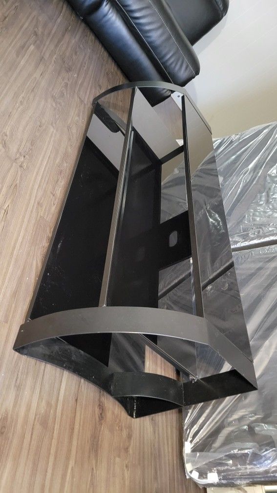 Tv Stand With Glass Shelves