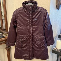 NWT~Patagonia Girl’s Puff Eggplant Burgundy Coat Size 10 Yrs