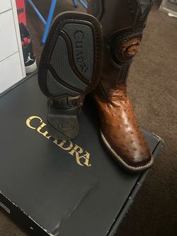 Cuadra Ostrich Leather Western Cowboy Boots