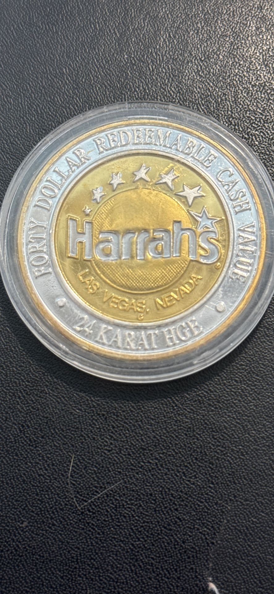 Harrahs $40 Dollar Pure Silver Token