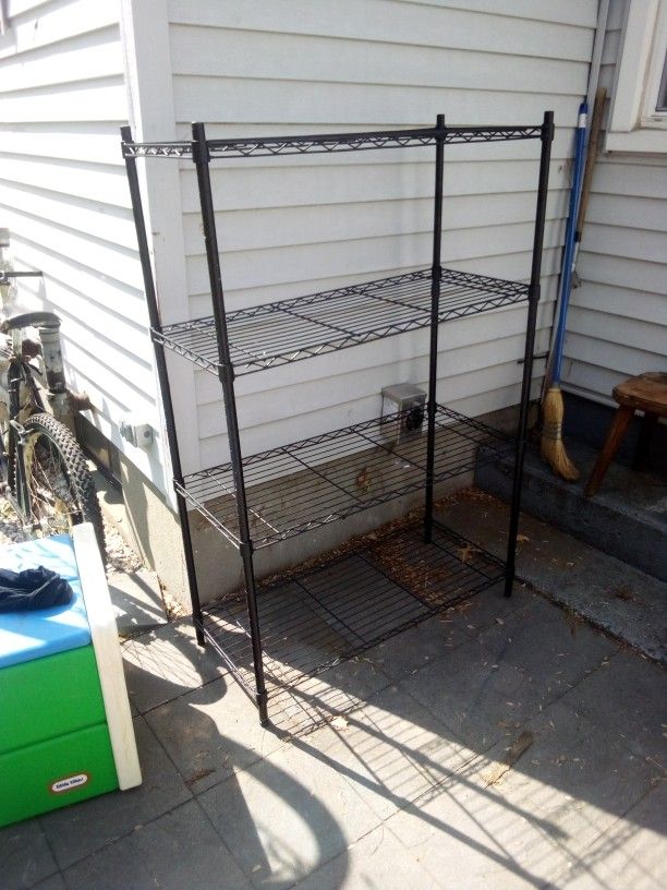 Metal 4 Shelf Ing Unit Rack