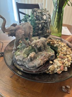 Elephant Family Water Fountain 