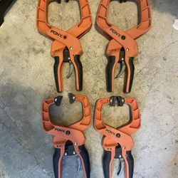 Pony Wood Clamps (2) 4 Inch Clams And (2) 2 Inch Clamps