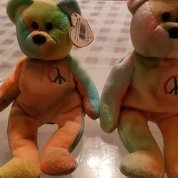 "Peace" Bear TY Beanie Babies Collection.