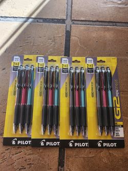 NEW 3 PACK PILOT G2 PENSTYLUS BLACK INK FINE 0.7MM 