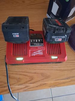 Dual rapid charger, 8amp forge, and 6 amp Milwaukee battery starter kit