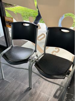 Plastic stacking chairs