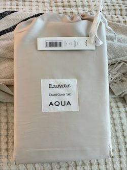 AQUA Eucalyptus Duvet Cover Set King