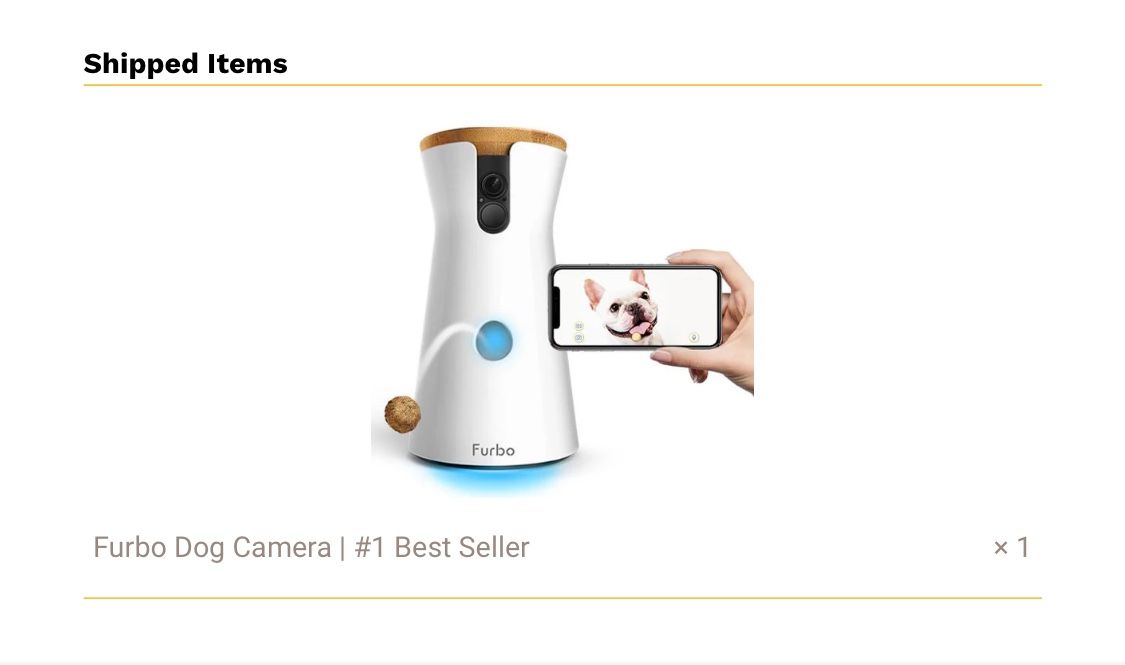 Furbo Camera (audio/treat dispenser)