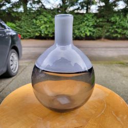 Gray Round Bulb Vase 