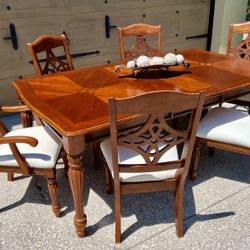 Dining Table with 6 Chairs & Extension 