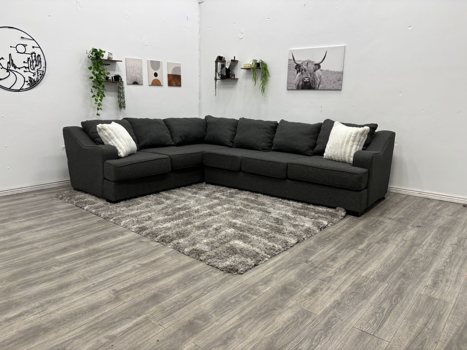 Grey Sectional Couch - Free Delivery