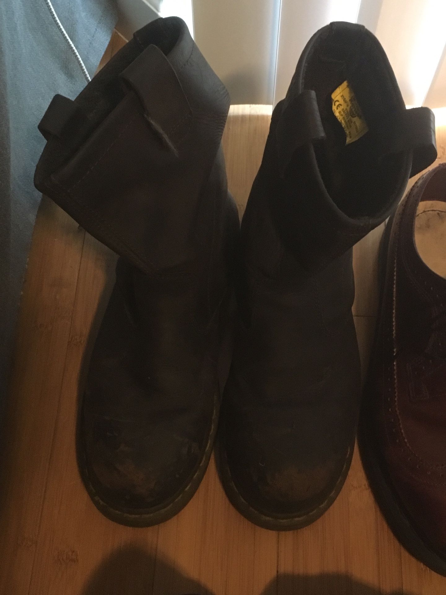 Dr. Marten’s steel toed slip on work boots size 11 (scuff marks on toes , reduced price)
