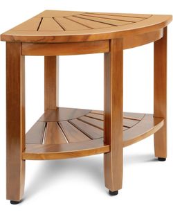 18" Premium Teak Corner Showe X(411)