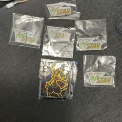 Pokémon Card Sleeves And Acrylic Vstar Tokens