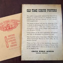 Vintage Ringling Bros  1960 Circus World Museum Posters Barnum Bailey Complete Set (8 Posters)