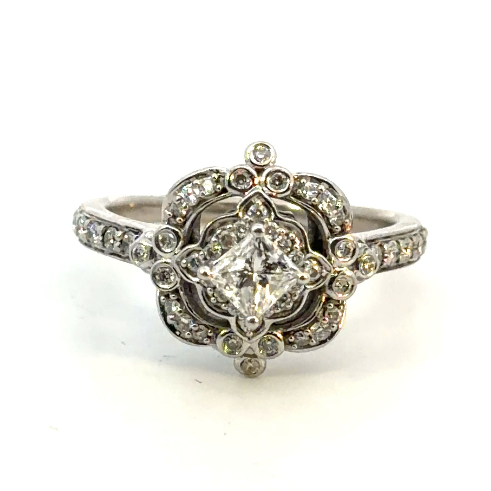 Woman’s Ladies 14k White Gold Diamond Ring Size 6 GP3106542