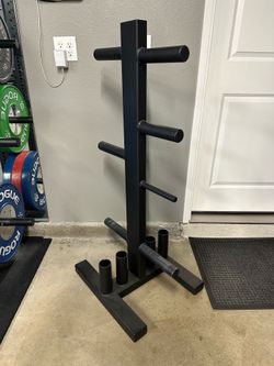 Custom Plate Tree and Barbell Holder