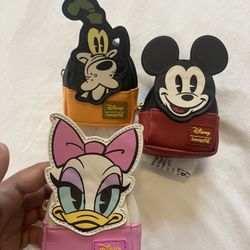 Disney Loungefly Mini Backpack Keychains 