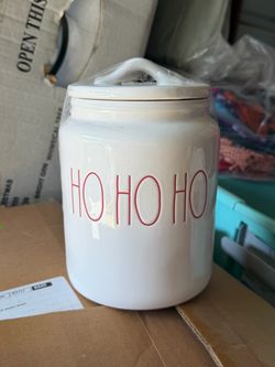 Rae Dunn ho ho ho Christmas canister