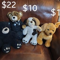 
Build A Bear Shaggy Scruffy Puppy (brown & white)$10
12” PUPPY DOG Brown Stuffed Plush Standing With Tongue Out $15
TUXEDO/SUIT  GROOM $22
Black bear