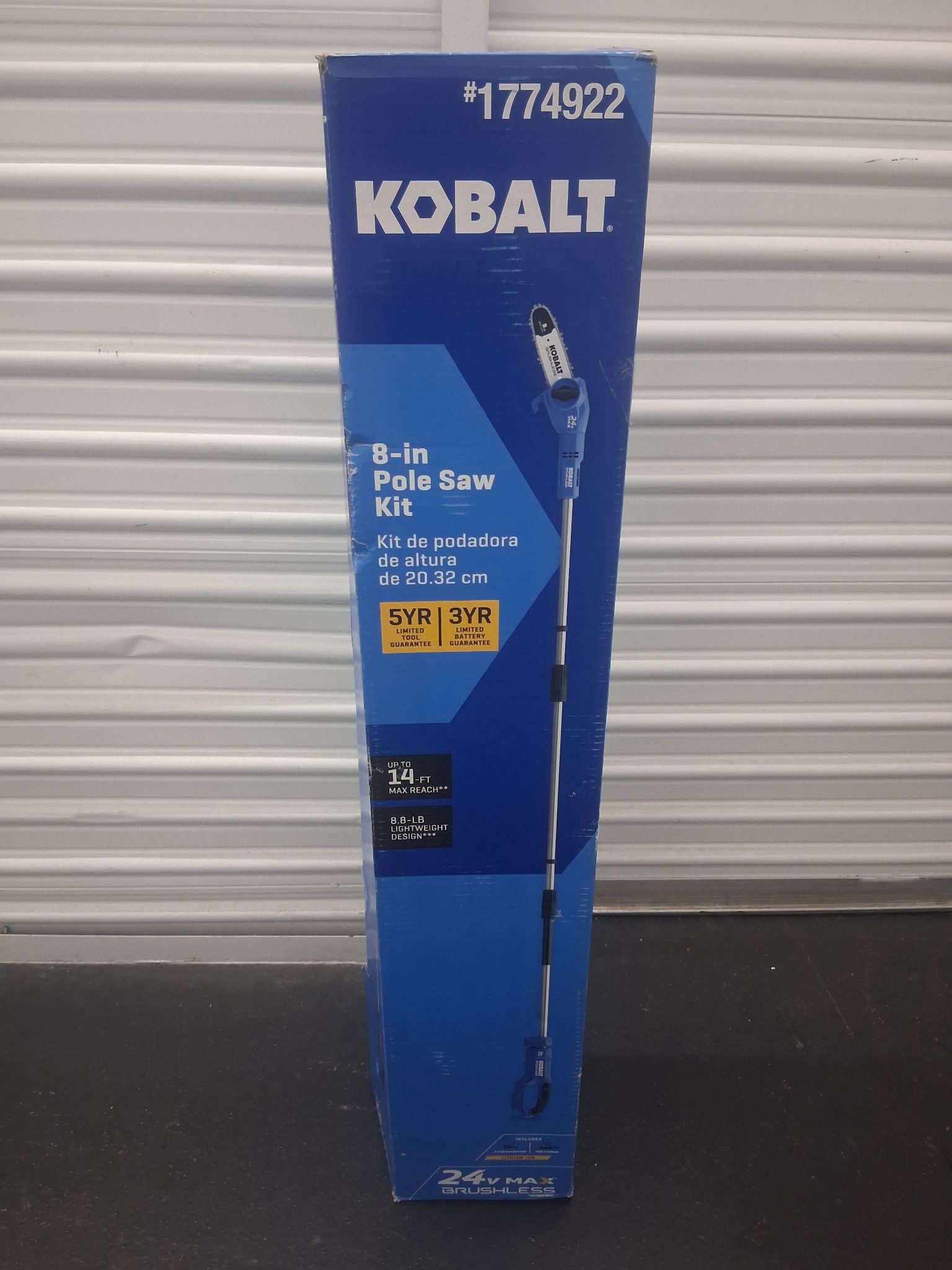 KOBALT 24V MAX Brushless 8-In Pole Saw Kit – NEW / OPEN BOX