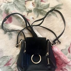 Chloé Women's Faye Mini Backpack Black Leather Adjustable Strap