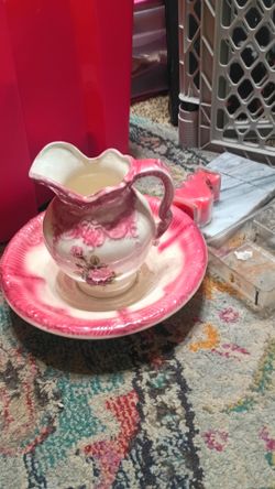 Vintage pitcher and wash basin