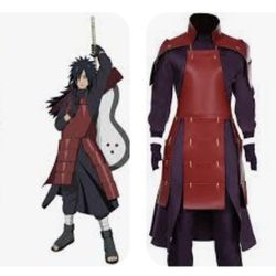 Uchiha Madara Cosplay Costume Fighting Suit Halloween Costume Full Set with Wig Anime size 2xlarge