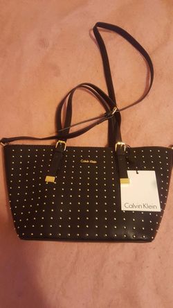 Black and gold Calvin Klein purse