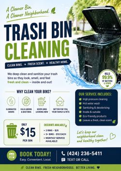 Trash bin cleaning