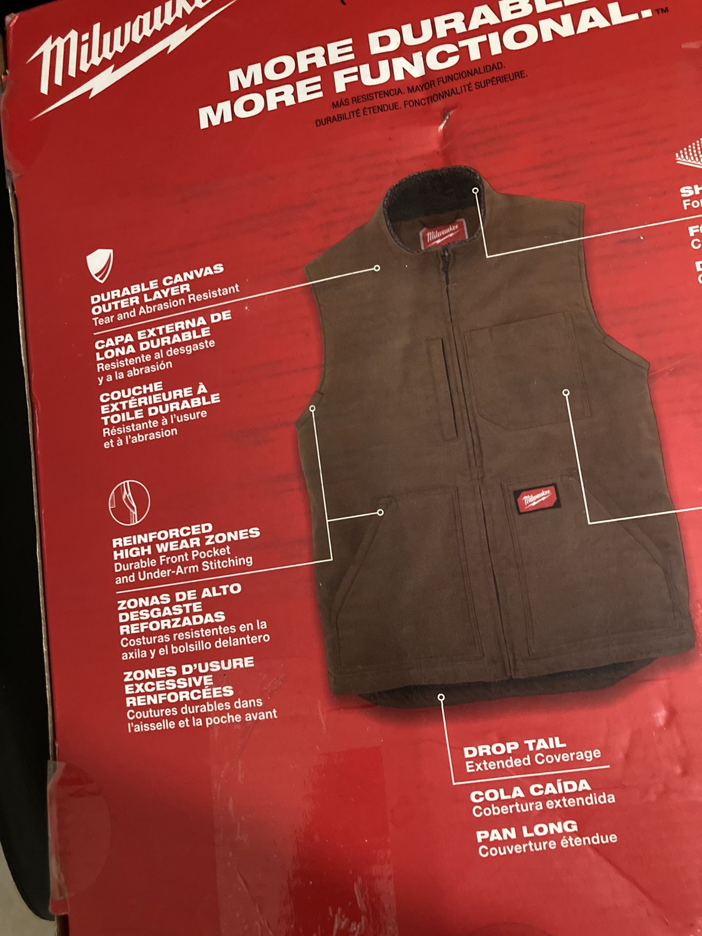 Milwaukee Brown Vest XL