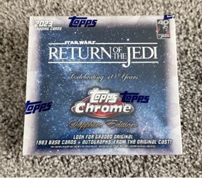 2023 Topps Chrome Star Wars Return Of The Jedi 40th Anniversary Sapphire Edition Box NEW SEALED
