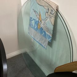 2 Rounds Glass Top 42” Inches Diameter On Both