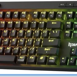 Wireless RGB Gaming Keyboard, 3-Modes 104 Keys Mechanical Keyboard w/Hot-Swap Socket, Dedicated Media Controls & Onboard Macro Recording, Linear Red S