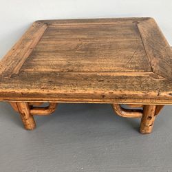 Rustic Chinese Square Kang Low Table