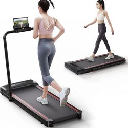 Sperax Walking Pad Treadmill,Under Desk Treadmills for Home, 3 in 1 Folding Treadmills Black Red 