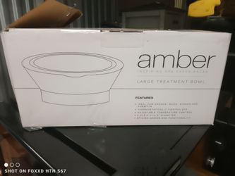 2 large Amber treatment bowls