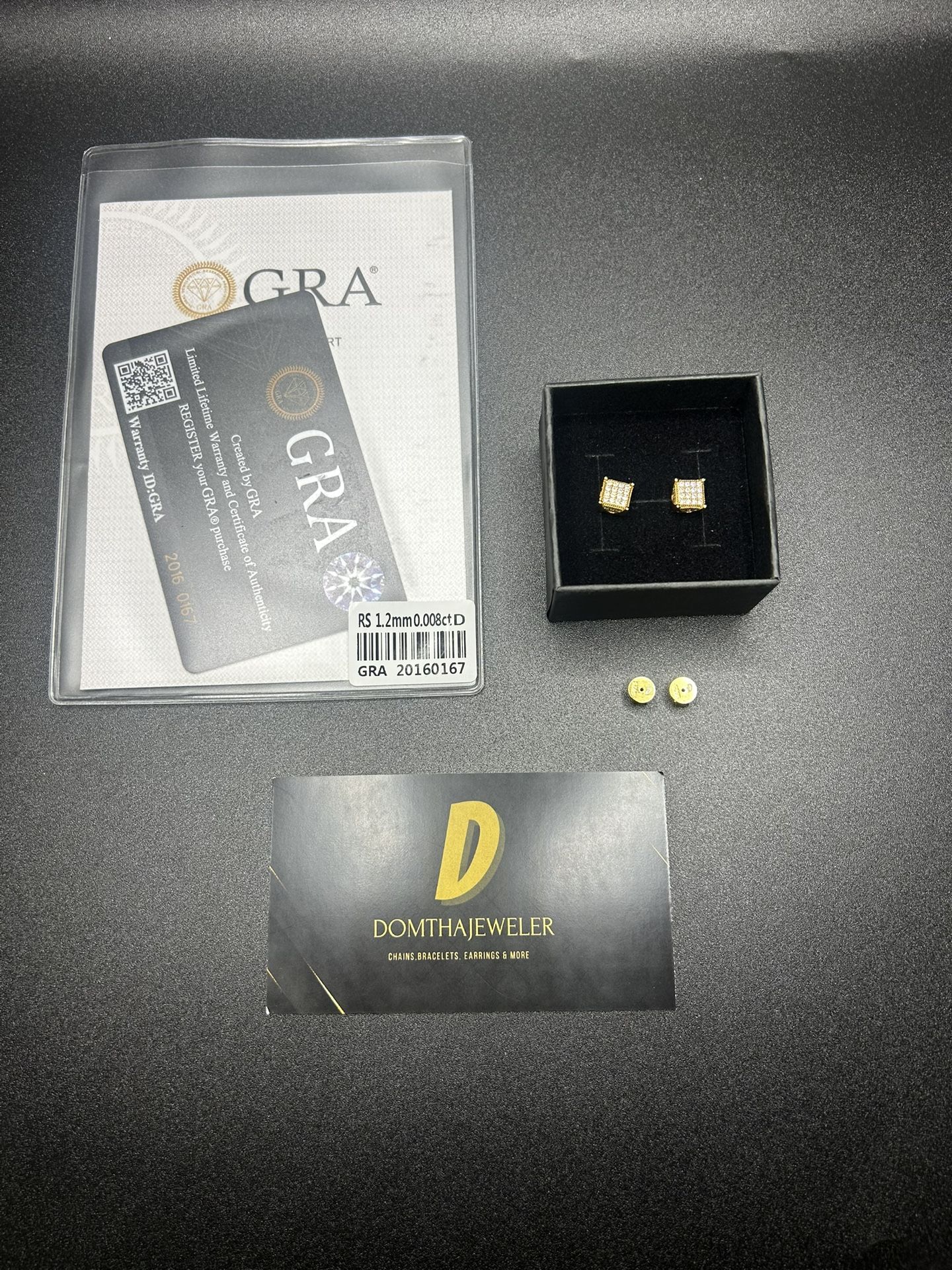 VVS1 Moissanite Diamond Cubed Screwback Earrings