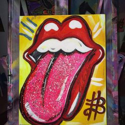 Rolling Stones Lip Art 