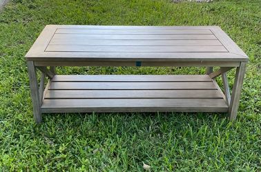 Eucalyptus Wood Coffee Table for Backyard or Patio
